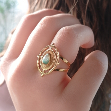 Bague acier inoxydable argenté ou doré. Taille ajustable. Bijou pour femme 