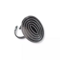 Bague femme en acier inoxydable argenté design ovale strié moderne