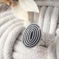 Bague large ovale argentée acier inoxydable bijou tendance femme