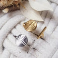 Bague spirale acier inoxydable doré et argenté bijoux tendance femme