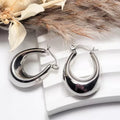 Boucles d’oreilles goutte argentée modernes en acier inoxydable – bijou femme