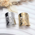 Bague arbre de vie argentée et dorée en acier inoxydable pour femme
