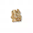 Bague dorée ajustable à motif géométrique ajouré – bijou contemporain chic pour femme en acier inoxydable