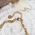 Fermoir mousqueton et chaînette réglable – bracelet chaîne dorée