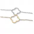 Bracelets trèfle femme acier inoxydable, chaîne fine dorée ou argentée, pendentif ajouré motif trèfle à quatre feuilles – style chic et minimaliste