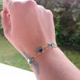 bracelet ajustable doré en acier inoxydable