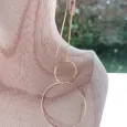 Boucles d'oreilles chainette cercle entrelacé doré